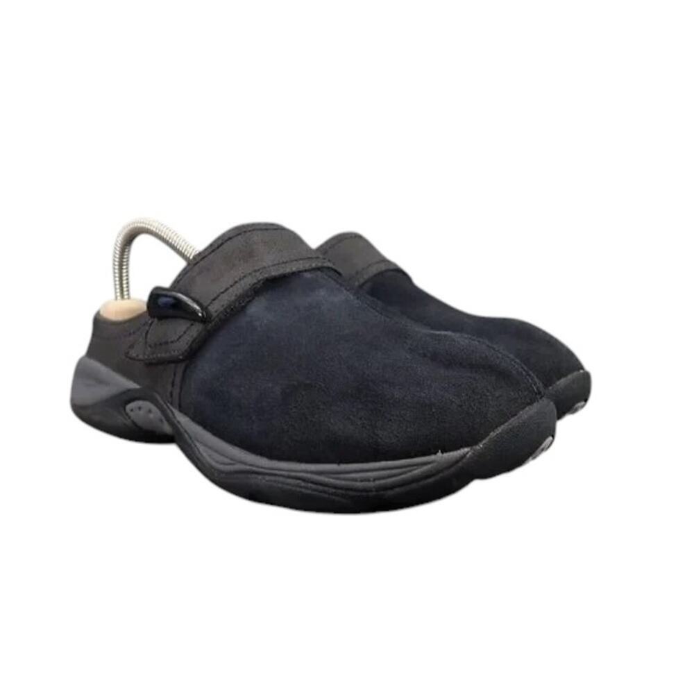 Easy Spirit Shoes Womens 8.5 Slip On Clog Eliana Leather Comfort Casual Black